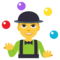 Man Juggling emoji on Emojione